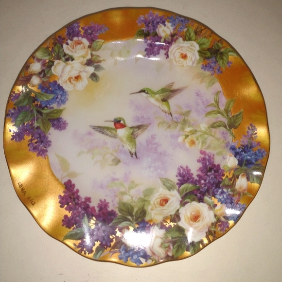 Delicate Treasures Beautiful Hummingbird plate # 63238 - Picture 5 of 5